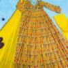 Presenting New Special Party Wear Aliya Cut Dresses Dupatta With Pant - Image 3