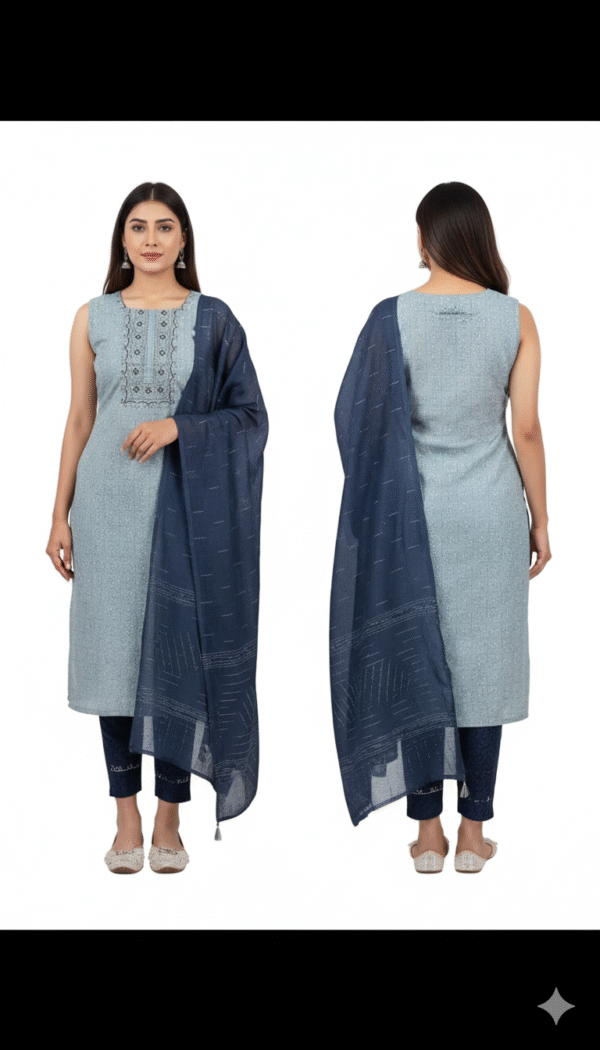 Timeless Elegance: Ethnic Motifs Printed Kurta with Trousers & Dupatta