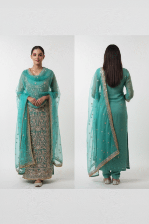 Women’s Indian Pakistani Ethnic Designer Straight Salwar Kameez Palazzo Suit – Ready-to-Wear Elegance
