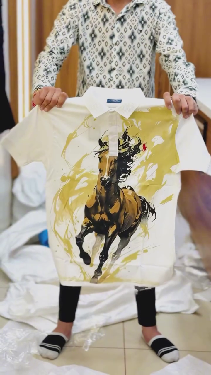 Printed Cotton Polo Men's T-Shirt - Image 10