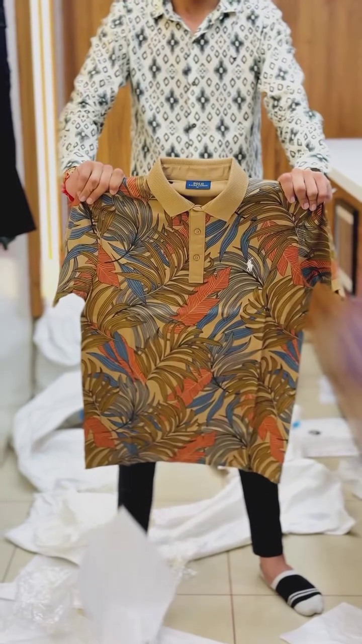 Printed Cotton Polo Men's T-Shirt - Image 5