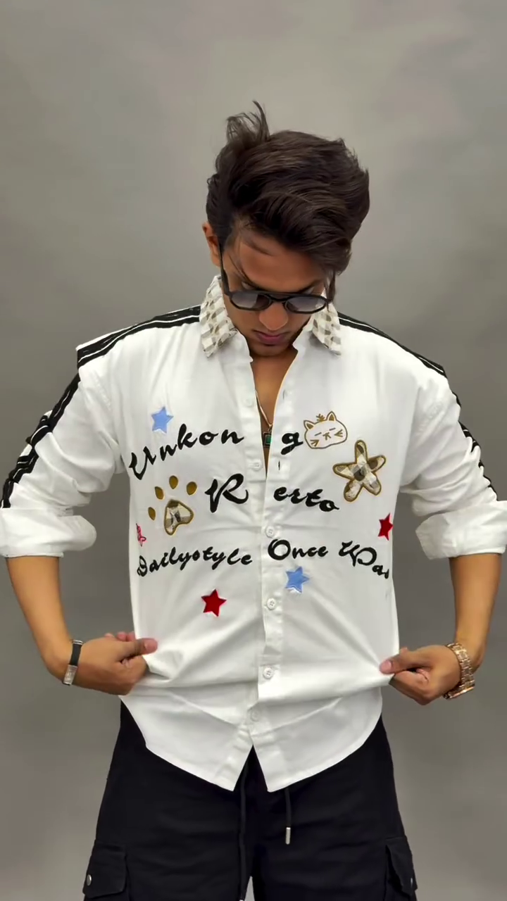 Premium Slim Fit Needle Work Party Shirt - Image 7