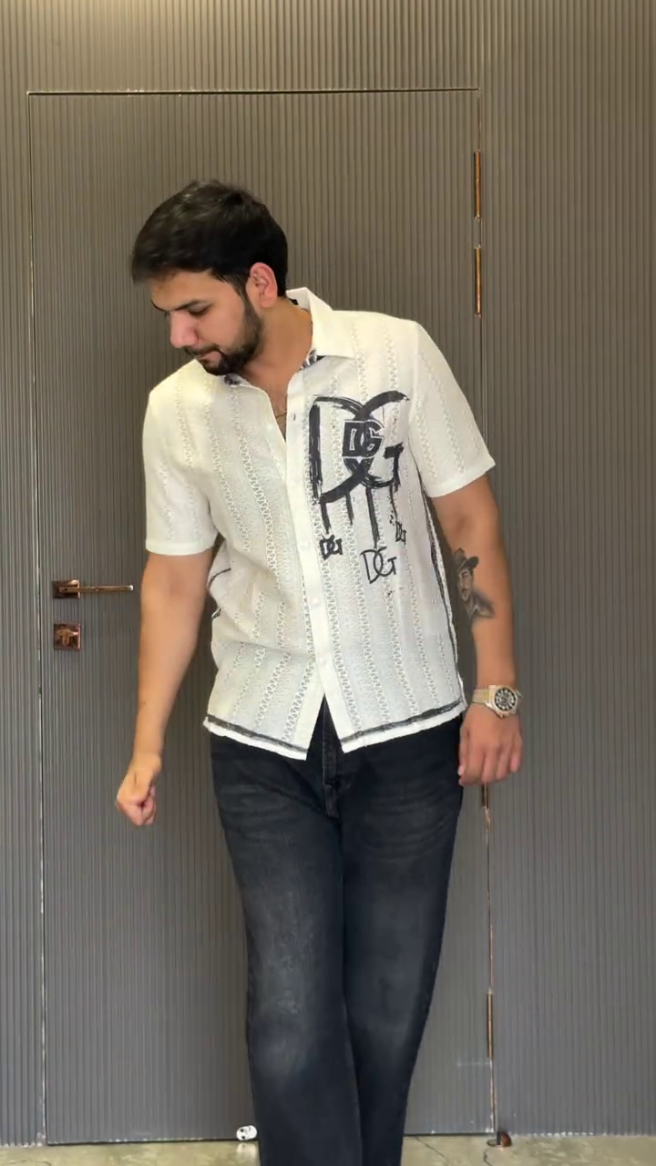 Men Oversized Fit Floral Printed Cuban Collar Casual Shirt - Image 5