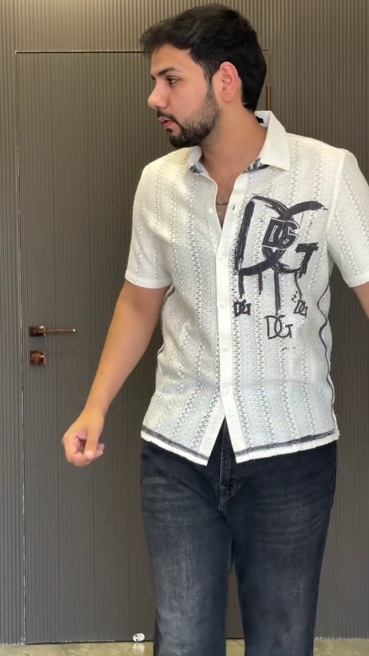 Men Oversized Fit Floral Printed Cuban Collar Casual Shirt - Image 4