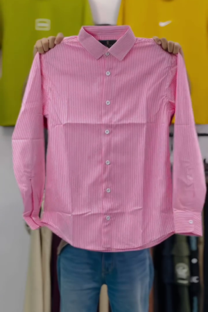 Slim Fit Vertical Striped Formal Shirt