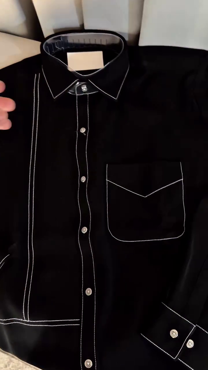 Men Black Regular Fit Solid Casual Over Shirt - Image 10