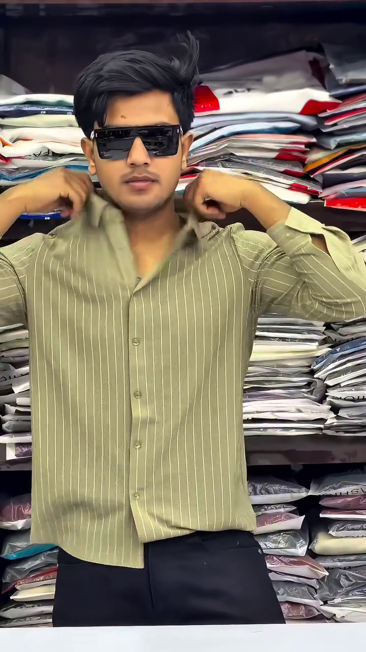 Classic Striped Cotton Spread Collar Curved Formal Shirt - Image 8