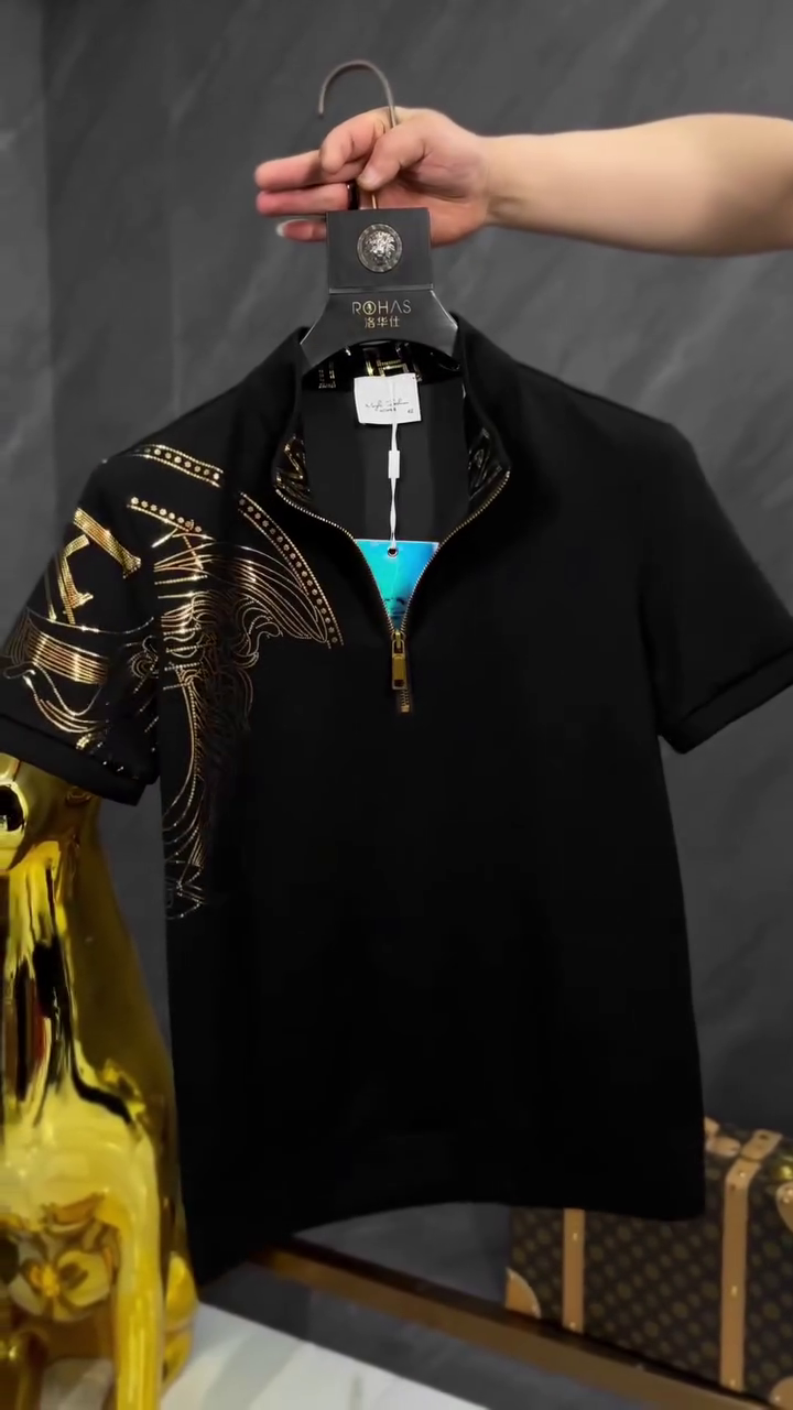 Men Black Chest Patch Slim Fit Pure Cotton Shirts - Image 3