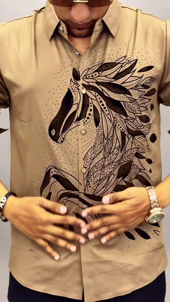 Men Floral Embroidery Casual Shirt - Image 12