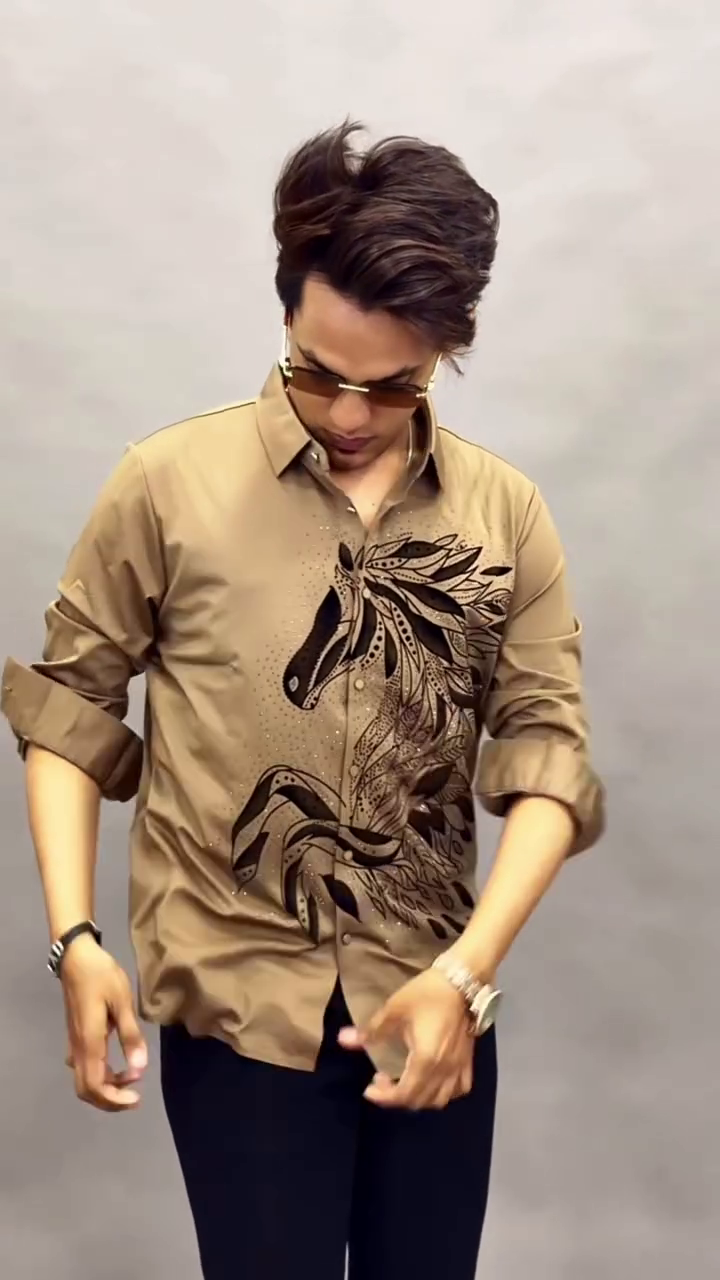Men Floral Embroidery Casual Shirt - Image 10