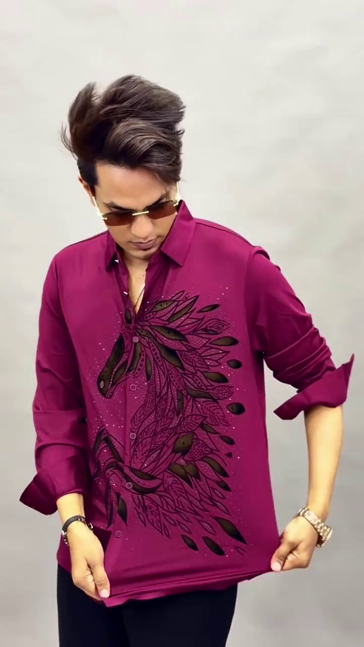 Men Floral Embroidery Casual Shirt - Image 7