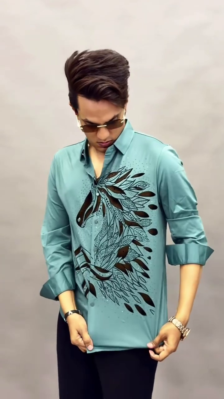 Men Floral Embroidery Casual Shirt - Image 4