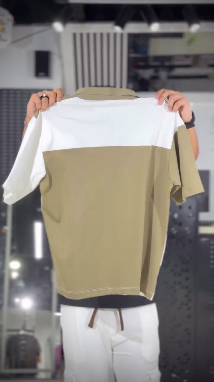 Men Printed Polo Collar Pockets T-shirt - Image 4