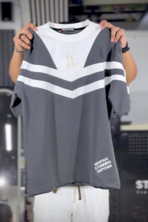 Black & White Varsity 13 Printed Raglan Sleeves Oversized T-shirt