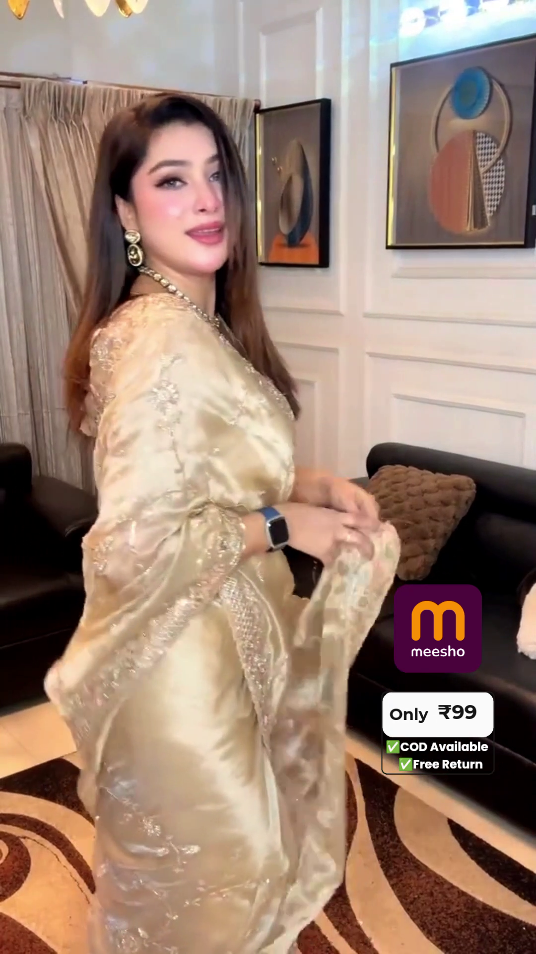 This silk saree with cute work design… - Image 5