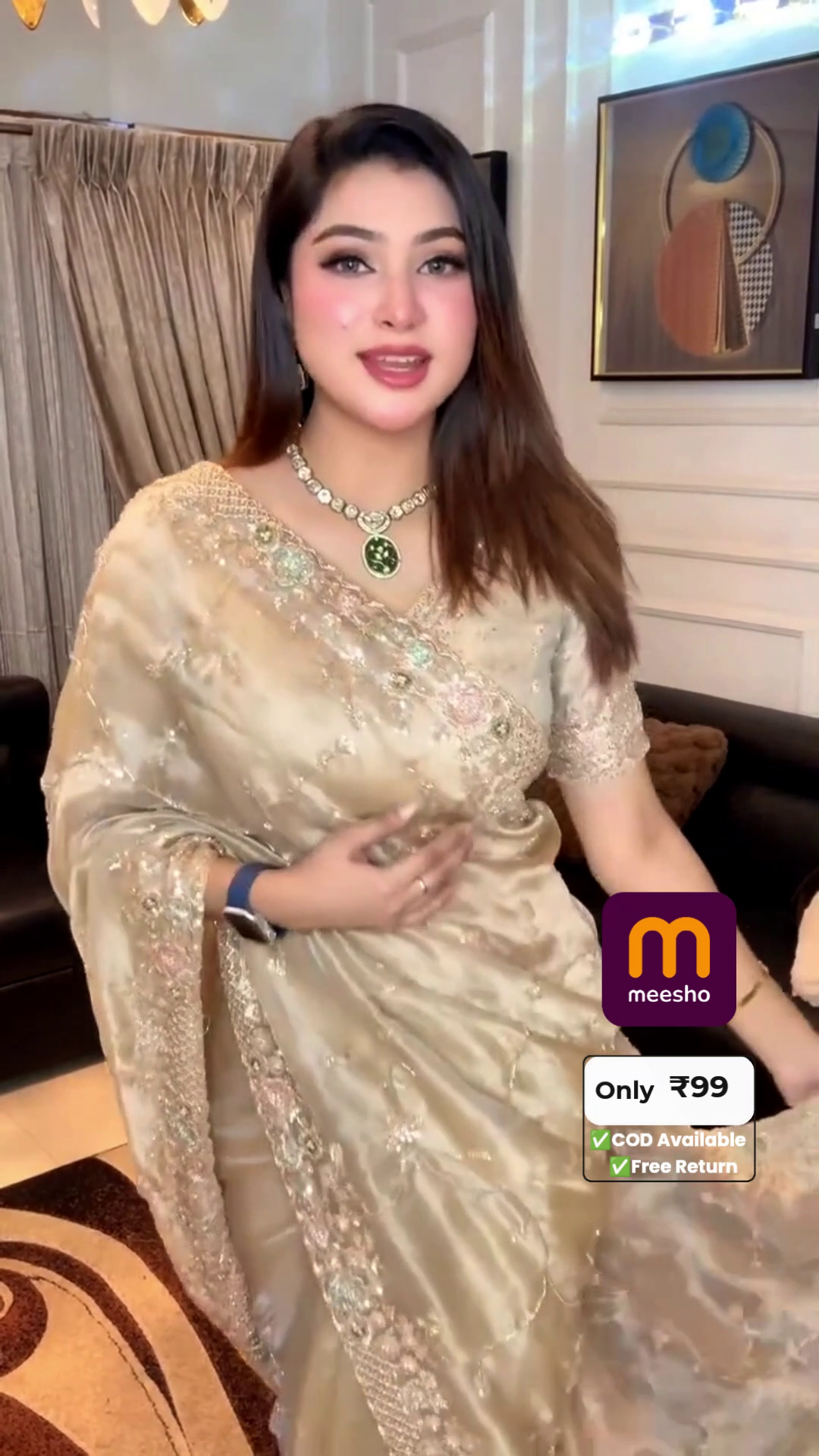 This silk saree with cute work design… - Image 3