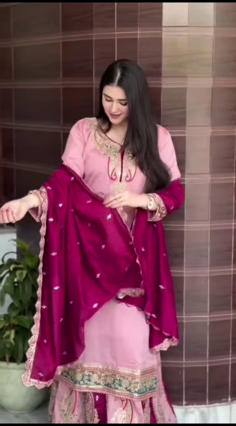 Women Ethnic Motifs Embroidered Regular Thread Work Kurta with Sharara & With Dupatta