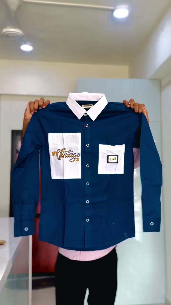 Regular Fit Birds Embroidered Shirt - Image 5