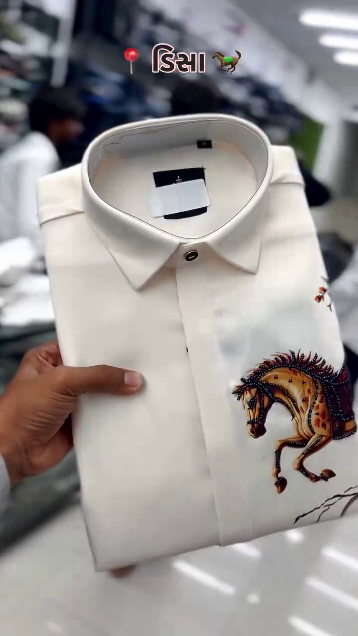 Regular Fit Birds Embroidered Shirt - Image 7
