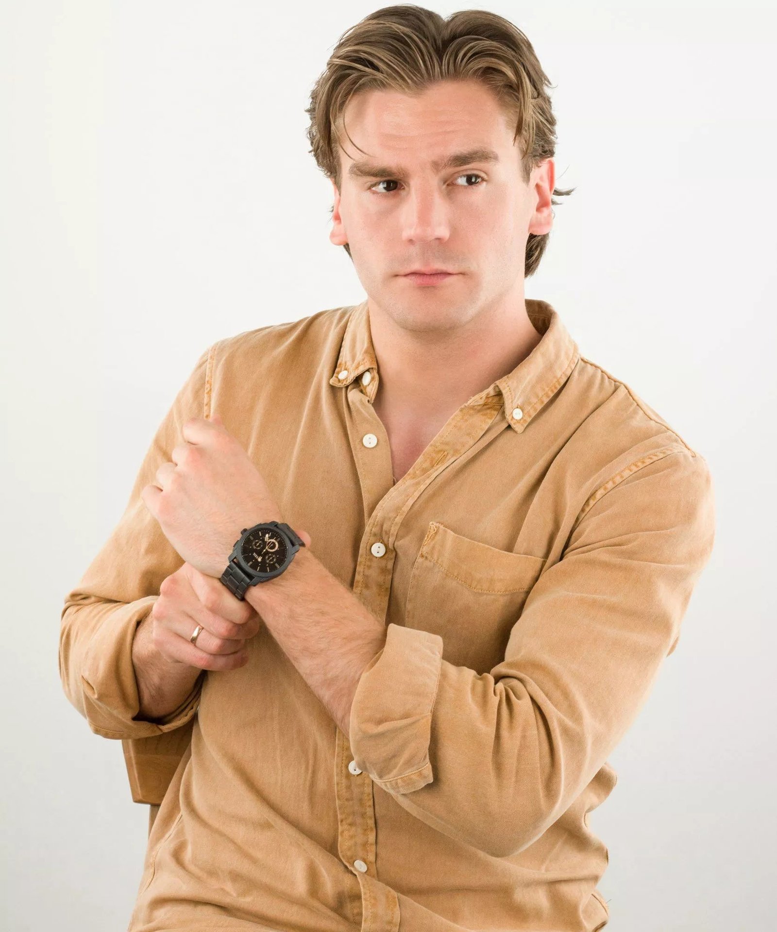 Fossil Black Metal Belt Watch For Men - Image 3