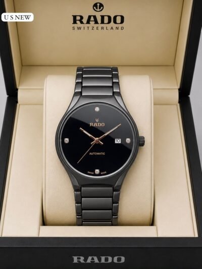 Round Luxury Premium Black Rado Jubile Watch