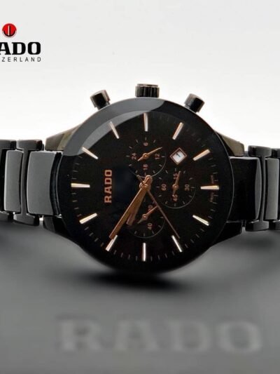 Rado Centrix Men Gold Dial Chronograph Quartz Watch