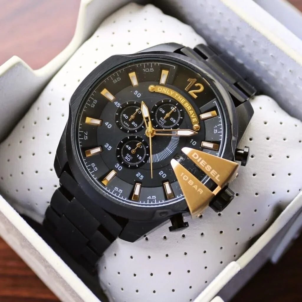 Stylish Diesel Black Dial New Model Analog Watch For Men - Image 2