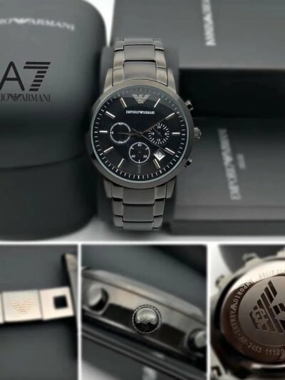 Classic Armani Round Dial Quartz Analog Men’s Watch