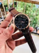 Tissot Cosmograph Quartz Brown Leather Strap Watch For Men