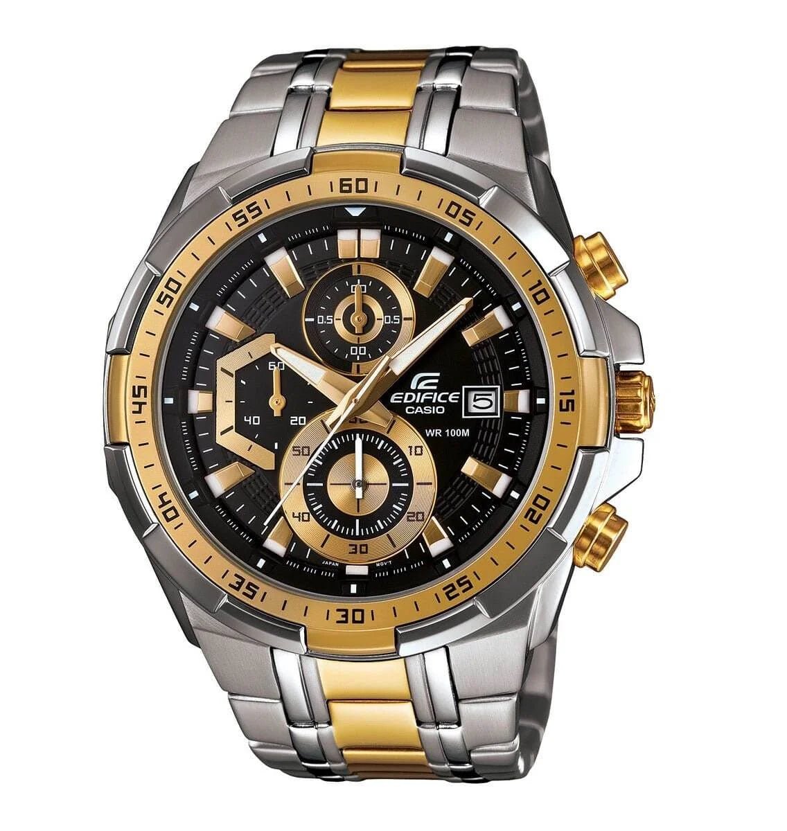 Edifice Premium Chronograph White Dial Gold Men's Watch - Image 2