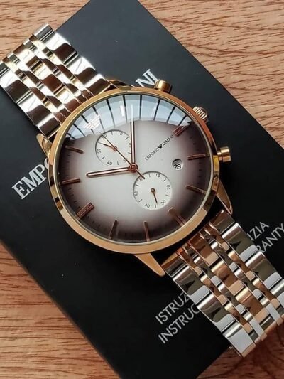 Emporio Armani White Dial Watch For Men