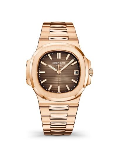 Marvellous Patek Philippe Brown Rose Gold Full Metal Men's Watch