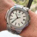 Patek Philippe White & Silver Dial Watch For Men