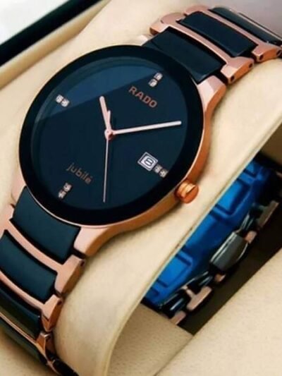 Stylish Black Rose Gold Rado Watch