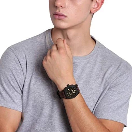Fossil Chronograph Brown Leather Belt Men's Watch - Image 2