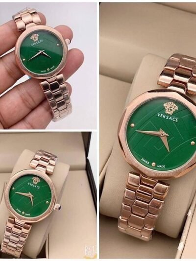 Versace Green Dial Metal Belt Women's watch