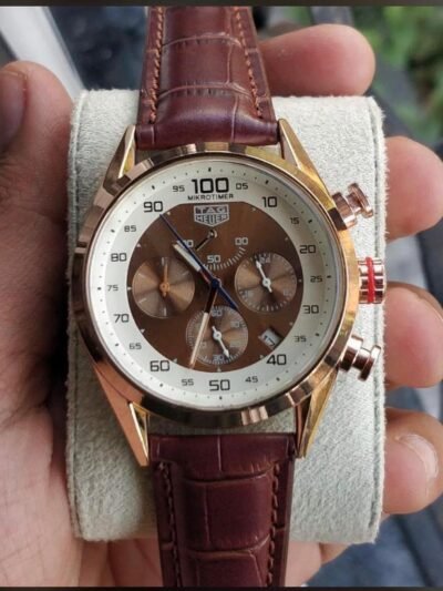 Classic Tag Heuer Brown Dial Leather Belt Men's Watch