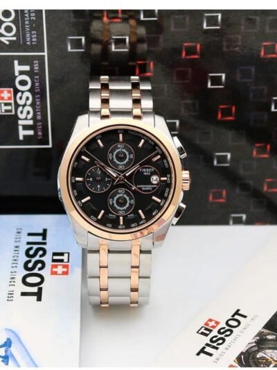 Tissot Chronograph Quartz Silver And Gold Metal Strap Men's Watch