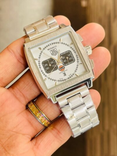 Tag Heuer Monaco Chronometer Watch For Men In Silver