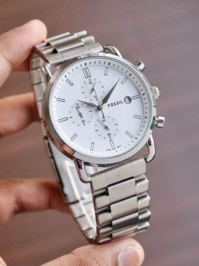 Captive Fossil White Dial Chronograph New Model Men's Watch