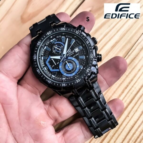 Edifice Premium Chronograph Black And Blue Men's Watch - Image 2