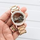 Branded Watch Automatic Rose Gold Transparent Dial Bracelet Patek Philippe Watch