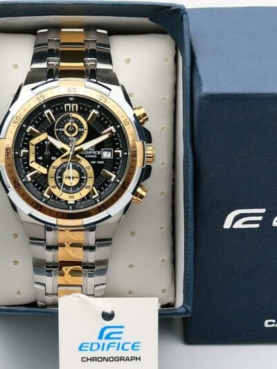 Edifice Premium Chronograph White Dial Gold Men's Watch