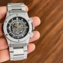 Hublot Grey Metal Belt Chronograph Watch For Men