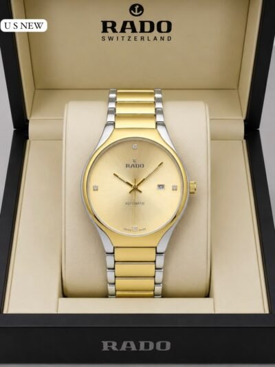 Round Luxury Premium Rado Silver & Gold Jubile Watch