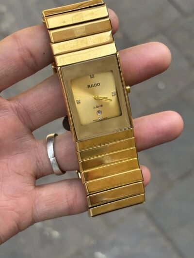 Rado Jubile Gold Dial Ceramic Watch For Men