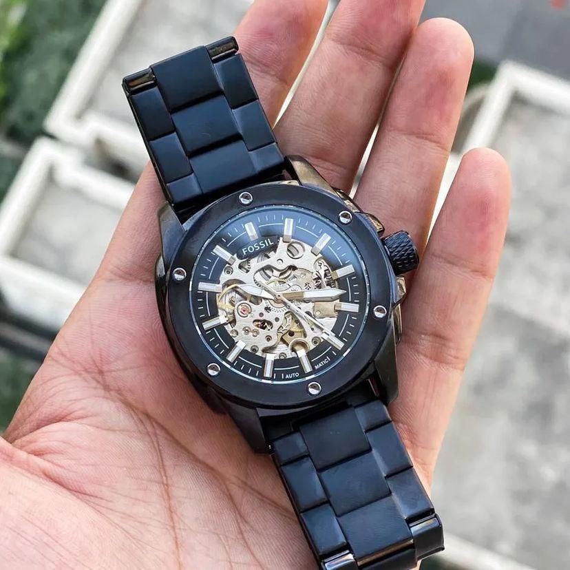 Fossil Skeleton ME3080 Black Chronograph Automatic Men's Watch - Image 2