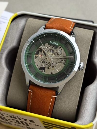 Fossil Brown Leather Strap Men's Automatic Watch