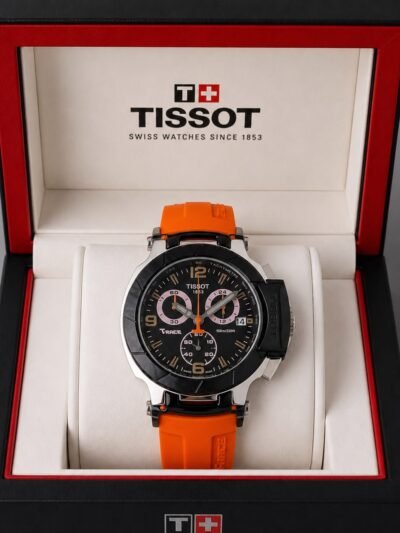 Tissot T-Race Men’s Orange Strap Chronograph Watch