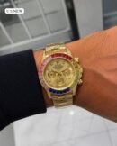 Rolex Daytona Rainbow Gold Champagne Dial Watch